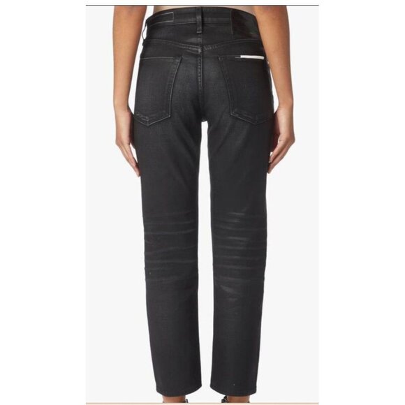 Rag & Bone Womens 30 Maya High Rise Slim Fit Coated Jeans in Worn Black NWT‎ - Picture 3 of 16